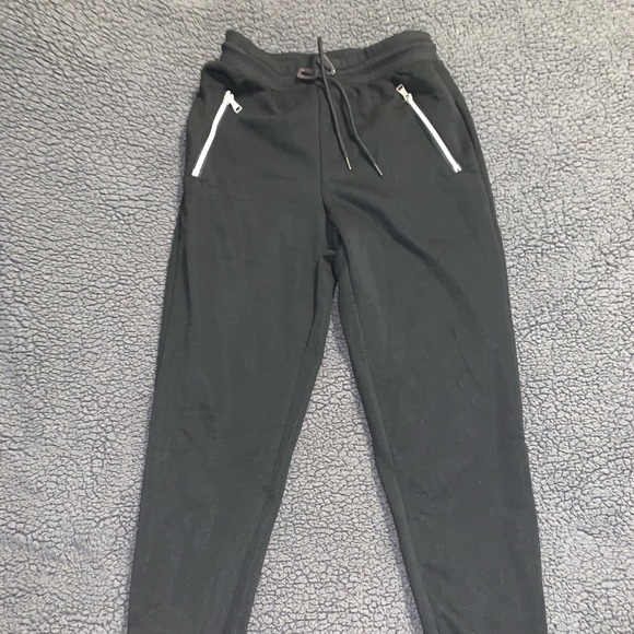 slim fit fleece pants